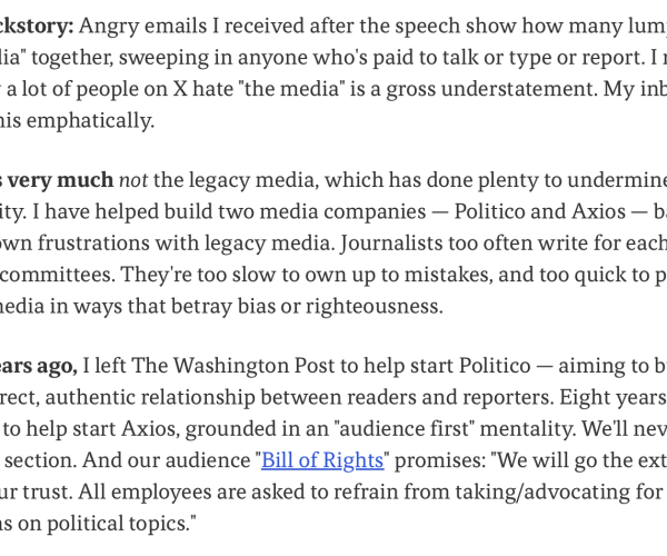 The intro and tenet of Axios